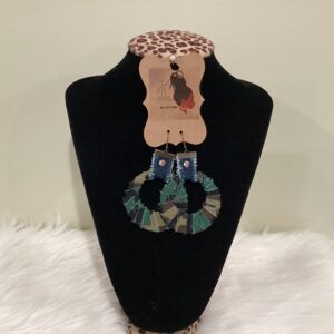 Camouflage and Denim Earrings