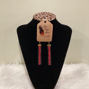 Red and black Earrings