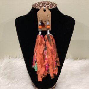 Orange print Earrings