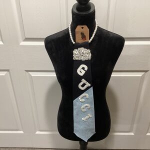 Black and light blue tie SOLD