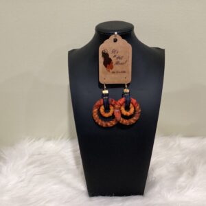 Orange and brown earrings