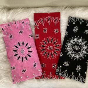 Pink,Red,Black bandana